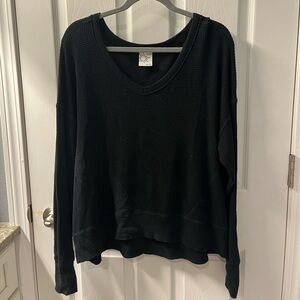 Offline by aerie long sleeve oversized waffle knit top